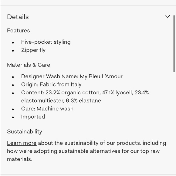 Aritzia denim forum the Lola high rise 26L 26W NWT - Picture 9 of 9